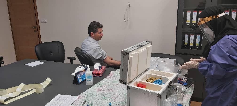 تست غربالگری کرونا در شرکت سرمایه گذاری مسکن تهران